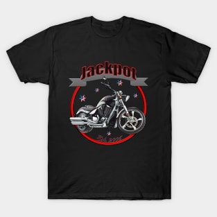 Jackpot U.S.A.Star Motorcycle T-Shirt